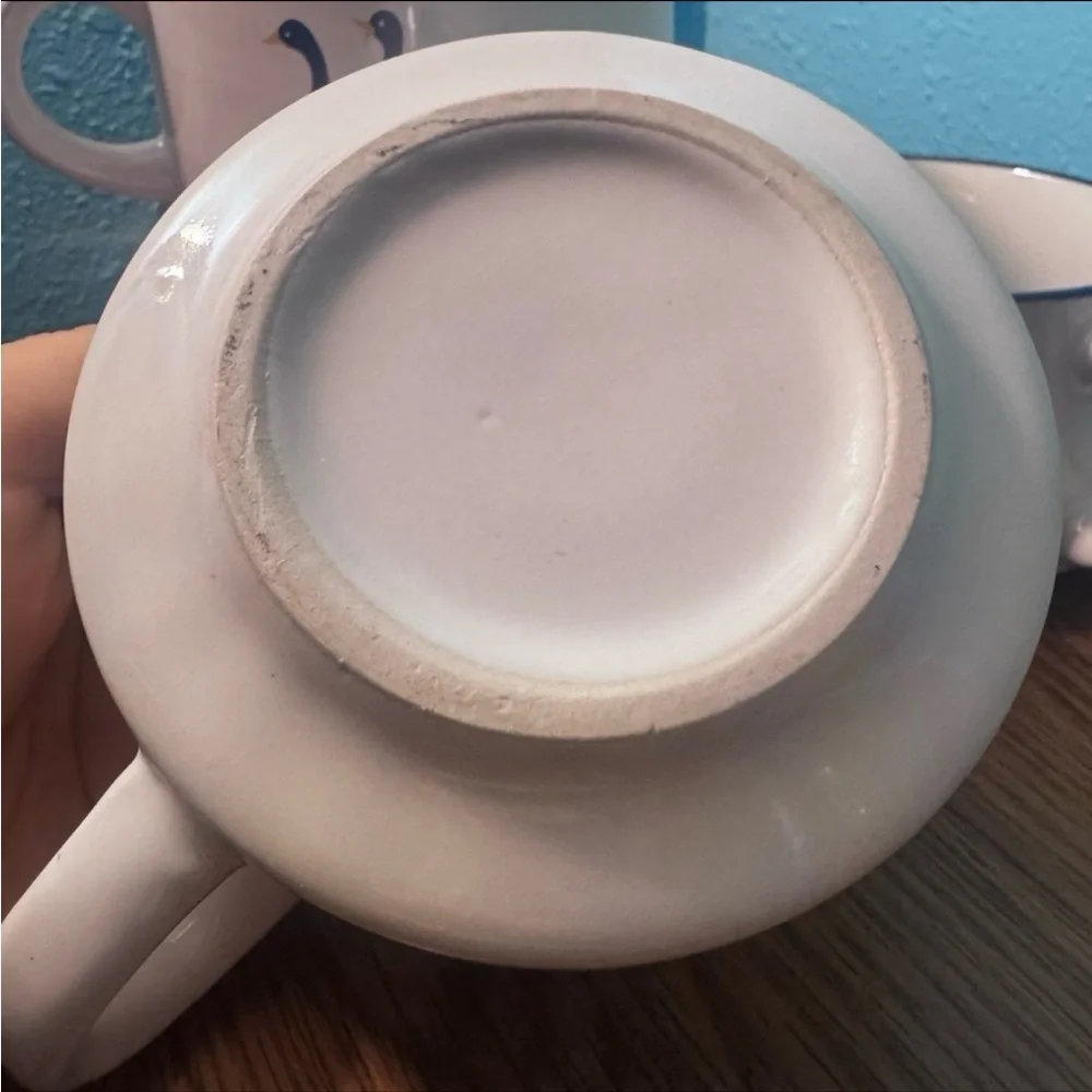 Vintage 80s Blue Goose Stacking Soup Mugs | Set of 4 - Picture 8 of 12